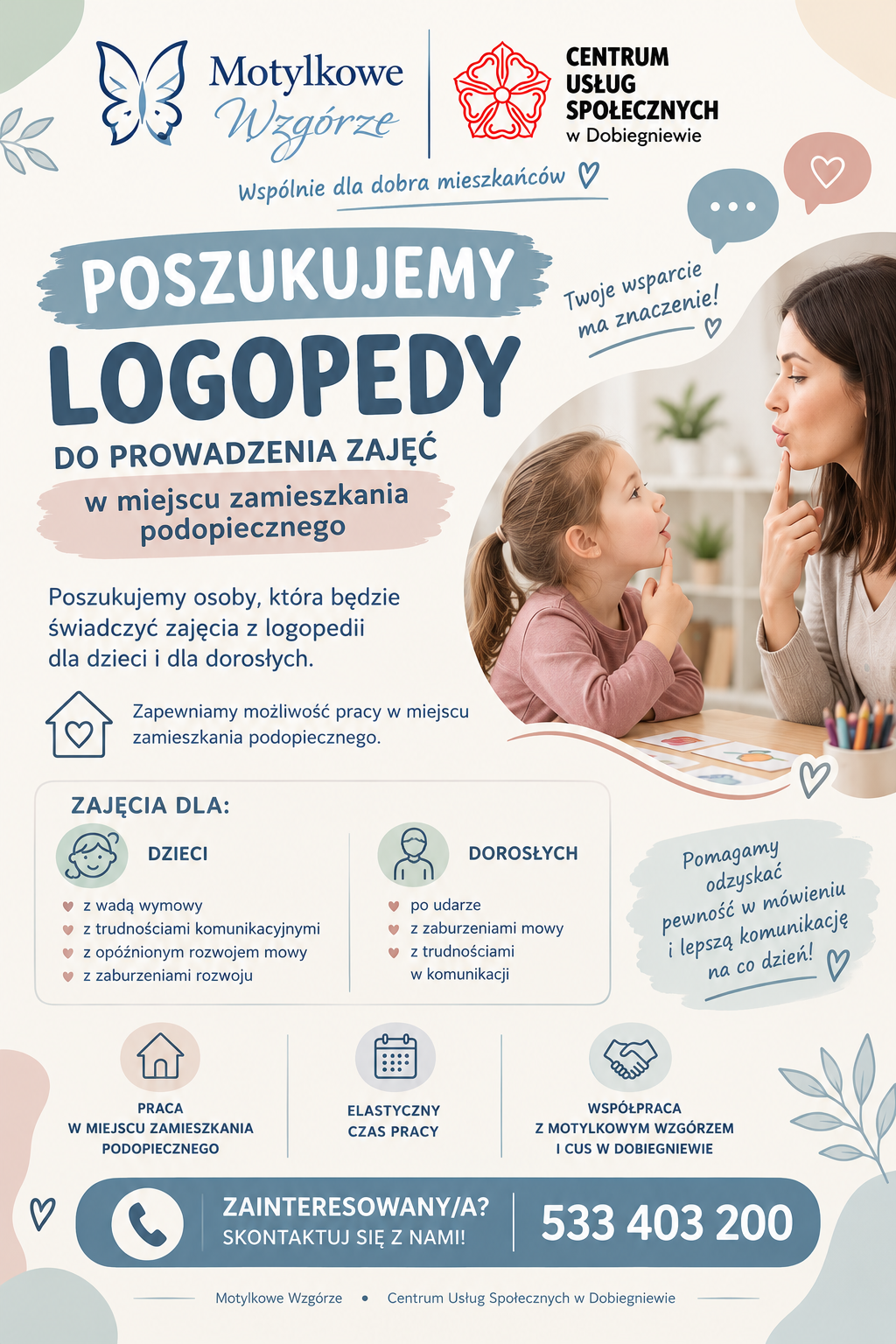 plakat oferta logopeda