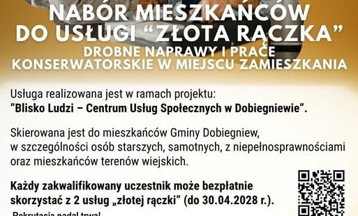 Zdjęcie do Skorzystaj z bezpłatnej usługi "Złotej rączki"!