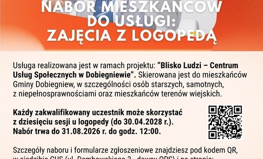 Zdjęcie do Startujemy z naborem! Skorzystaj z usług logopedy!